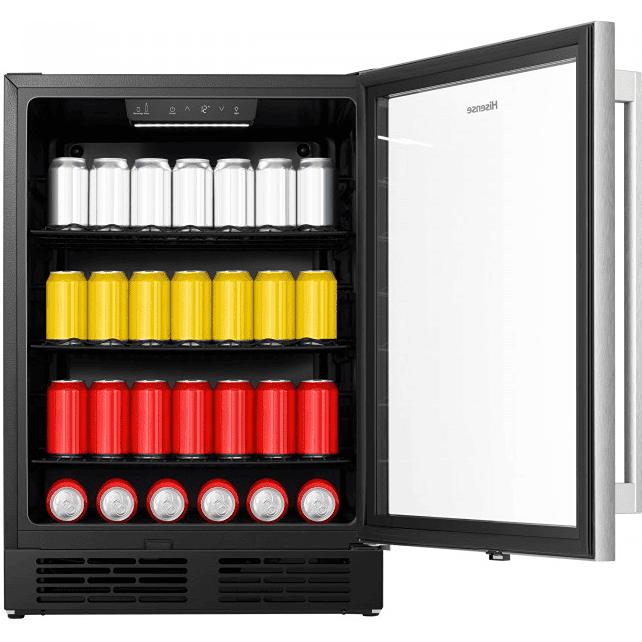  Hisense 5.4 cu. ft. 164-can/54-bottle Freestanding Hybrid Beverage Center/Wine Cooler with Reversible Door HWS054B1ASD IMAGE 2