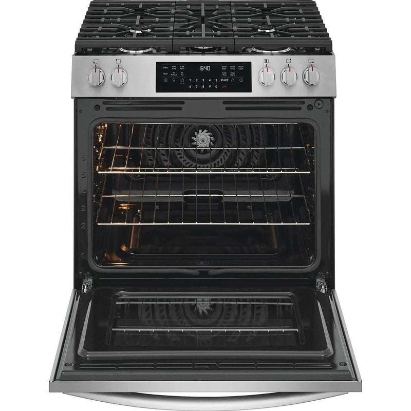  Frigidaire Gallery 30-inch Freestanding Gas Range with Convection Technology GCFG3059BF IMAGE 5