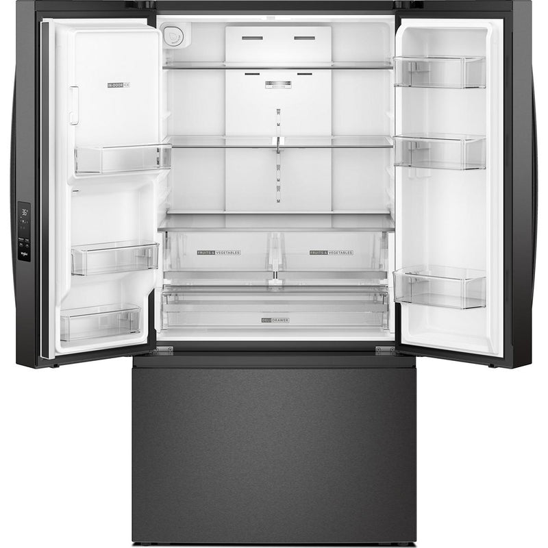  Whirlpool 36-inch, 30 cu. ft. Freestanding French 3-Door Refrigerator with External Water and Ice Dispensing System WRFF3536SV IMAGE 2