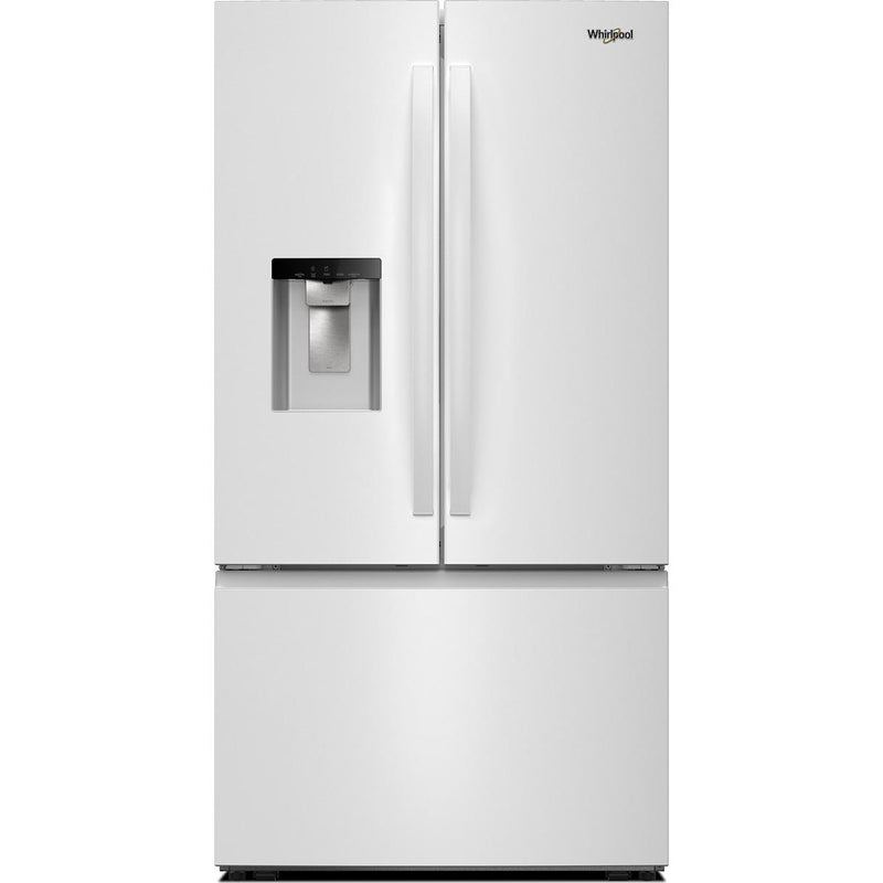  Whirlpool 36-inch, 30 cu. ft. Freestanding French 3-Door Refrigerator with External Water and Ice Dispensing System WRFF3536SW IMAGE 1