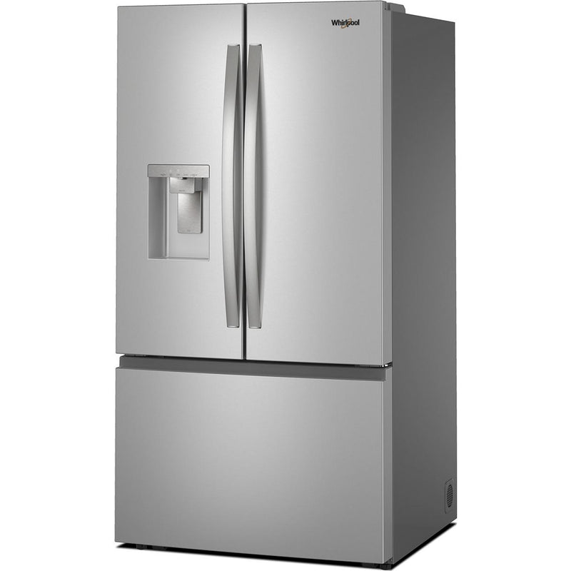 Whirlpool 36-inch, 30 cu. ft. Freestanding French 3-Door Refrigerator with External Water and Ice Dispensing System WRFF3536SZ IMAGE 3