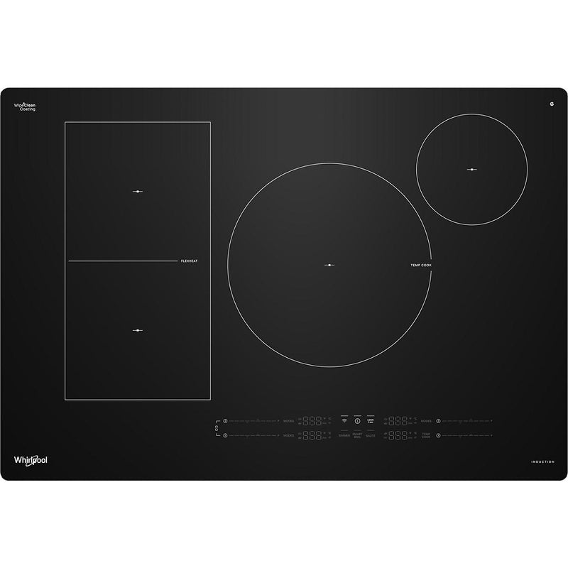  Whirlpool 30-inch Intelligent Built-in Induction Cooktop with Temp Cook™ Technology WCIT7530SB IMAGE 1