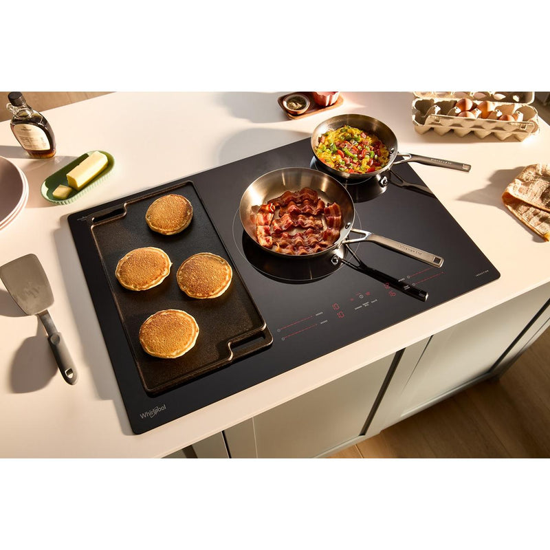  Whirlpool 30-inch Intelligent Built-in Induction Cooktop with Temp Cook™ Technology WCIT7530SB IMAGE 9