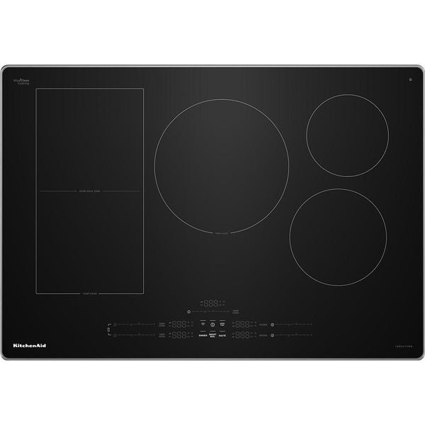  KitchenAid 30-inch Built-in Temp Cook™ Induction Cooktop with 5 Cooking Zones KCIT730SSS IMAGE 1