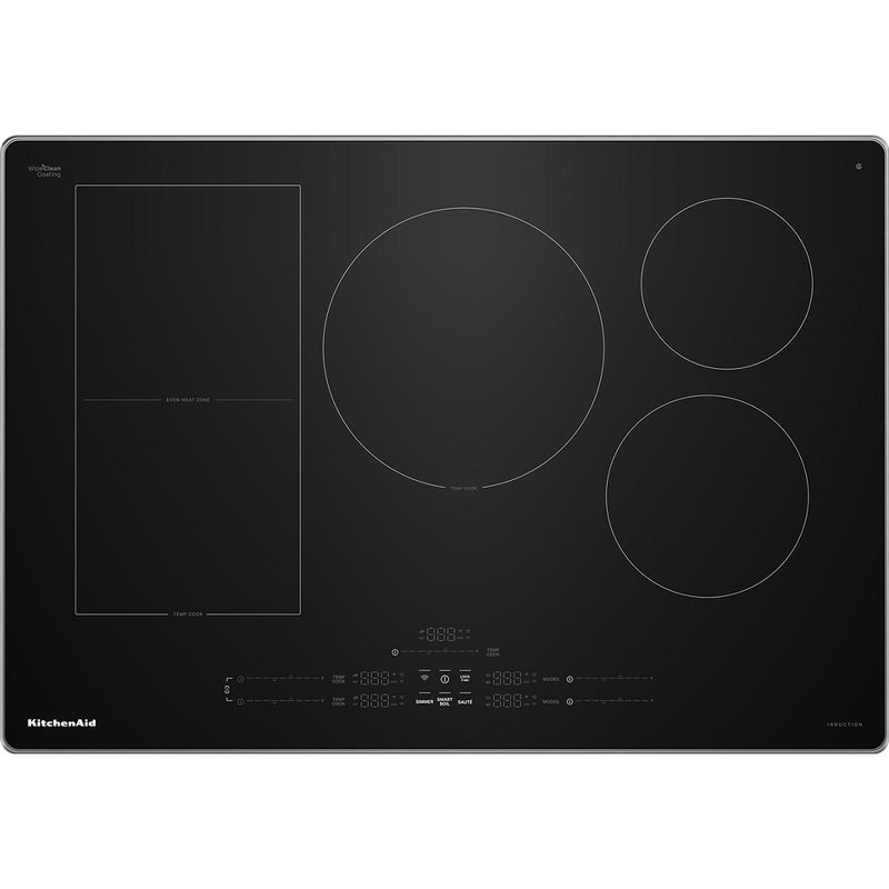  KitchenAid 30-inch Built-in Temp Cook™ Induction Cooktop with 5 Cooking Zones KCIT730SSS IMAGE 1
