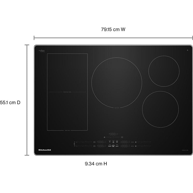  KitchenAid 30-inch Built-in Temp Cook™ Induction Cooktop with 5 Cooking Zones KCIT730SSS IMAGE 6