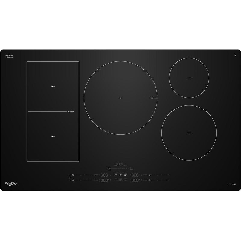 Whirlpool 36 inch Intelligent Induction Cooktop with Temp Cook™ Technology and WipeClean™ Coating WCIT7536SB IMAGE 1