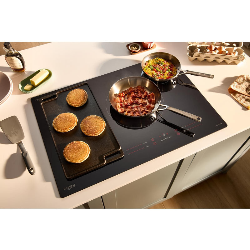  Whirlpool 36 inch Intelligent Induction Cooktop with Temp Cook™ Technology and WipeClean™ Coating WCIT7536SS IMAGE 2