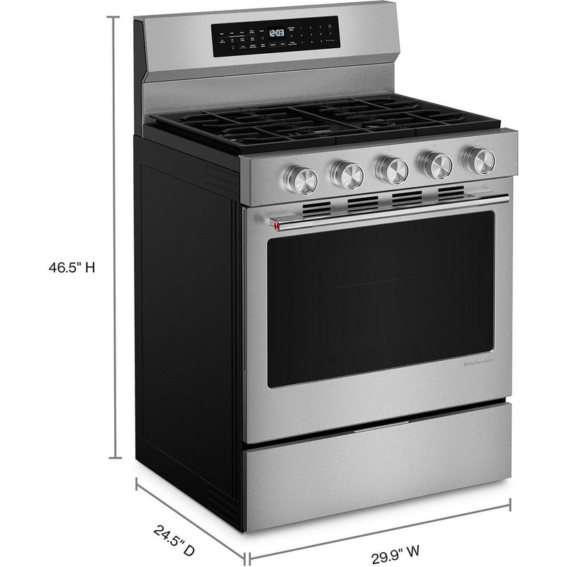  KitchenAid 30-inch Smart Freestanding Gas Range with Convection KFGS530SPS IMAGE 12