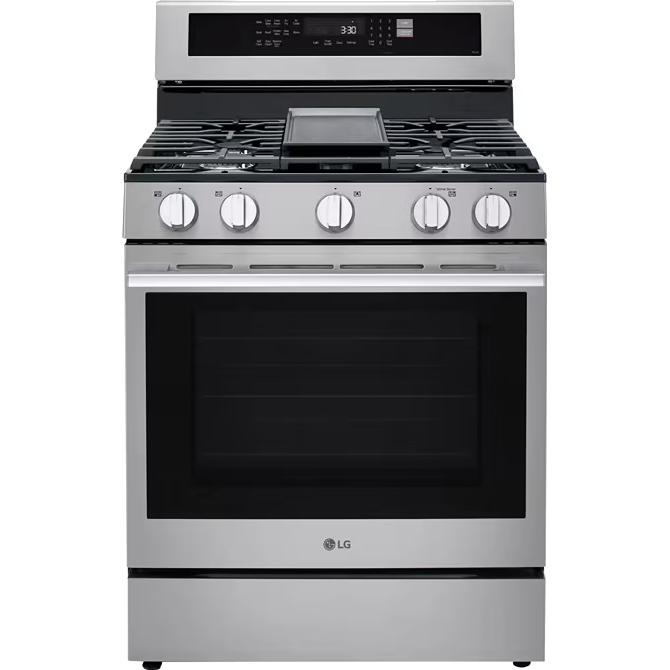  LG 30-inch Smart Gas Range with Air Fry LRGN6325X IMAGE 1