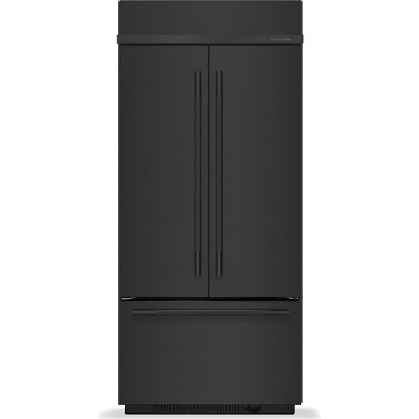  KitchenAid 36-inch, 20.8 cu. ft. Built-in French 3-Door Refrigerator KBFN536SBE IMAGE 1