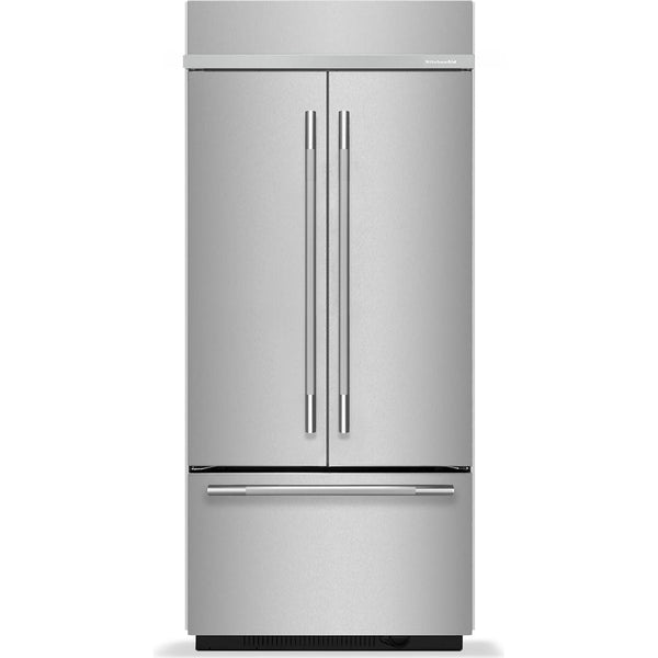  KitchenAid 36-inch, 20.8 cu. ft. Built-in French 3-Door Refrigerator KBFN536SPS IMAGE 1