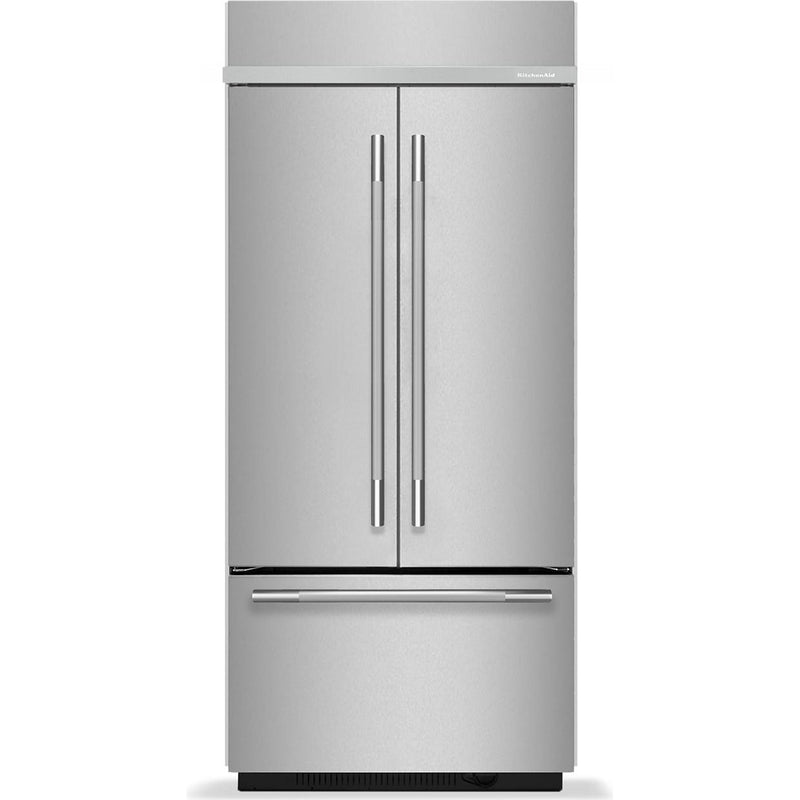  KitchenAid 36-inch, 20.8 cu. ft. Built-in French 3-Door Refrigerator KBFN536SPS IMAGE 1