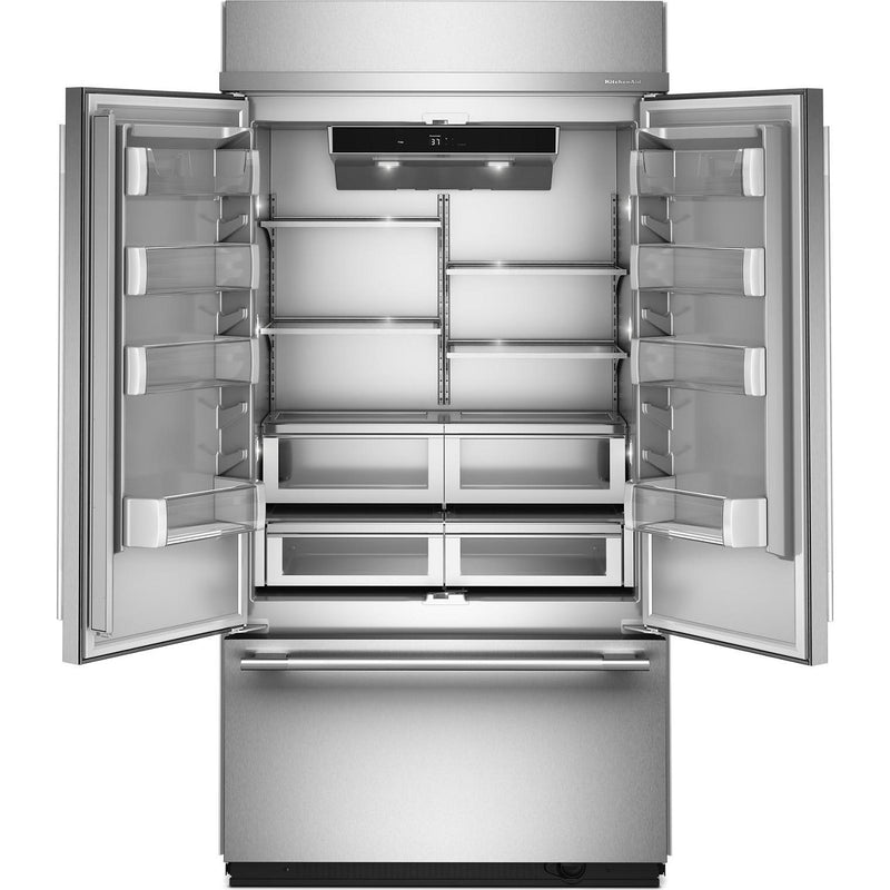  KitchenAid 42-inch, 24.2 cu. ft. Built-in French 3-Door Refrigerator KBFN542SPS IMAGE 2