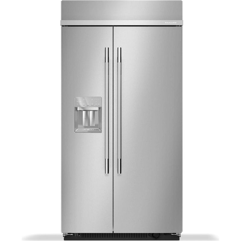  KitchenAid 42-inch, 25.1 cu. ft. Built-in Side-by-Side Refrigerator with External Water and Ice Dispensing System KBSD742SPS IMAGE 1