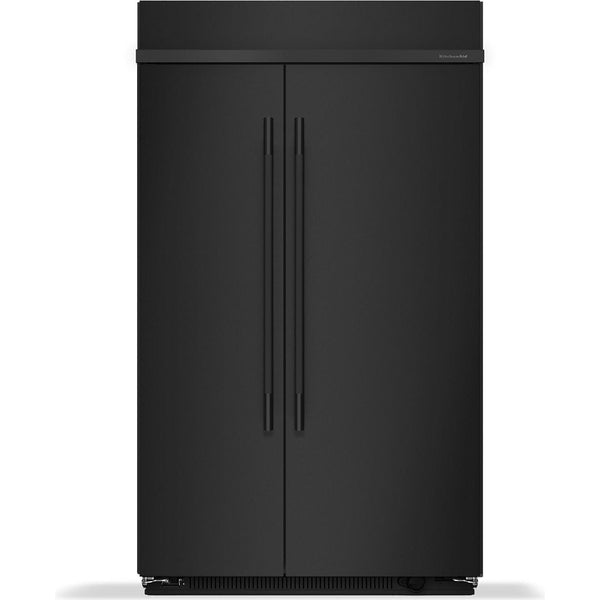  KitchenAid 48-inch, 30 cu. ft. Built-in Side-by-Side Refrigerator with Platinum Interior KBSN748SBE IMAGE 1