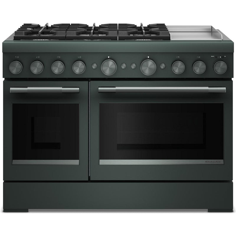  KitchenAid 48-inch Freestanding Commercial-Style Dual-Fuel Range with Griddle KFDD948SJP IMAGE 1