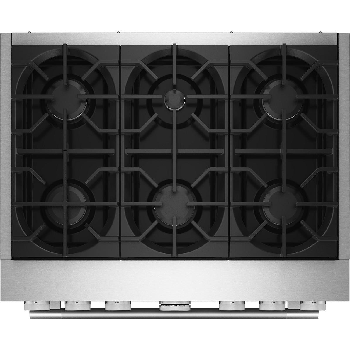  KitchenAid 36-inch, 5.1 cu. ft. Freestanding Commercial-Style Dual-Fuel Range with Even-Heat™ True Convection KFDS936SAG IMAGE 10