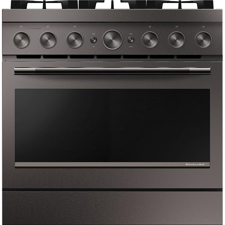  KitchenAid 36-inch Freestanding Commercial-Style Dual-Fuel Range KFDS936SBE IMAGE 1