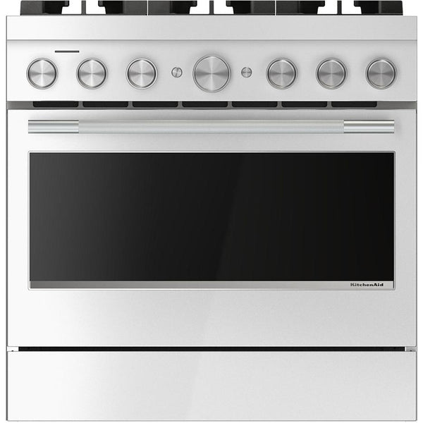  KitchenAid 36-inch Freestanding Commercial-Style Dual-Fuel Range KFDS936SSS IMAGE 1
