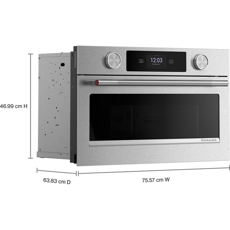  KitchenAid 30-inch Built-in Microwave Oven with Convection Technology KMBS730SPS IMAGE 10