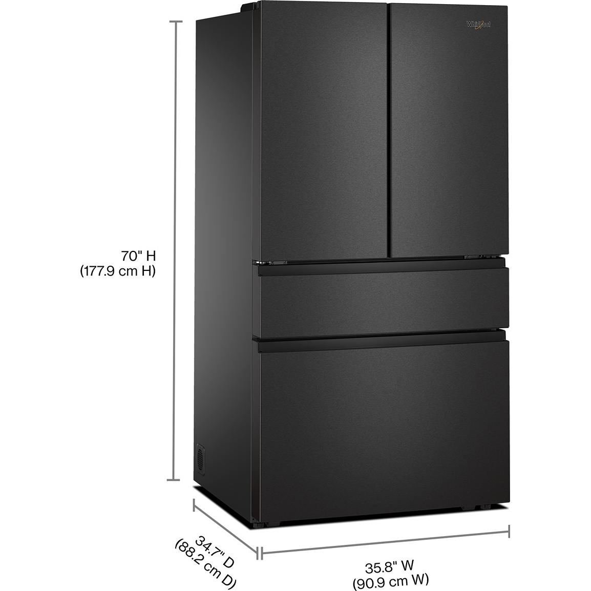  Whirlpool 36-inch, 29.8 cu. ft. Freestanding French 4-Door Refrigerator with Flexible Temperature Drawer WRMF3336SV IMAGE 5