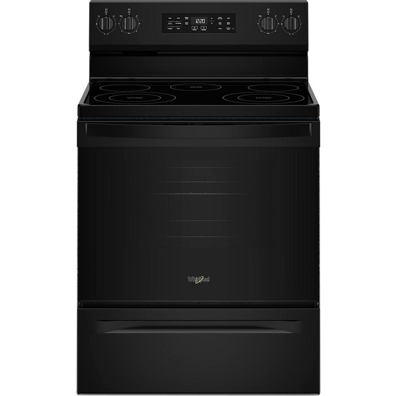 Whirlpool 30-inch Electric Range with Air Cooking Technology and Steam Clean YWFES4530SB IMAGE 1