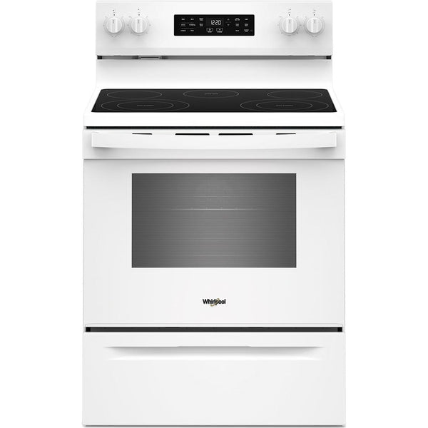  Whirlpool 30-inch Electric Range with Air Cooking Technology and Steam Clean YWFES4530SW IMAGE 1