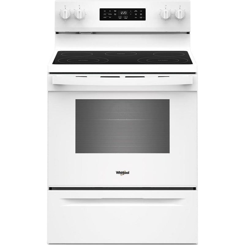 Whirlpool 30-inch Electric Range with Air Cooking Technology and Steam Clean YWFES4530SW IMAGE 1