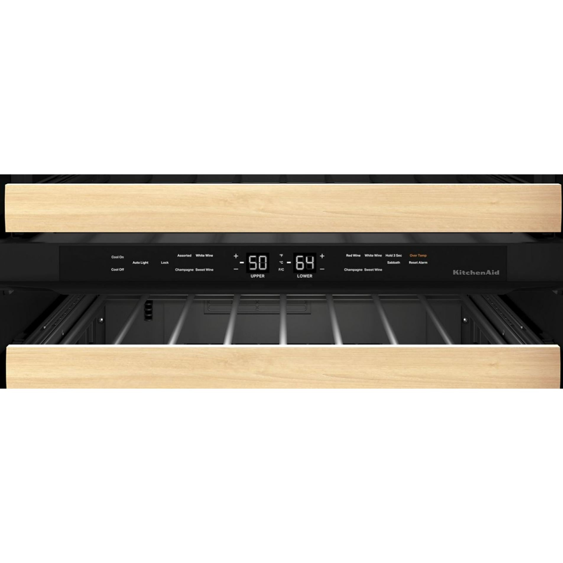  KitchenAid 24-inch Undercounter Wine Cellar with Full-Extension Wood-Front Racks KUWR524SPS IMAGE 3