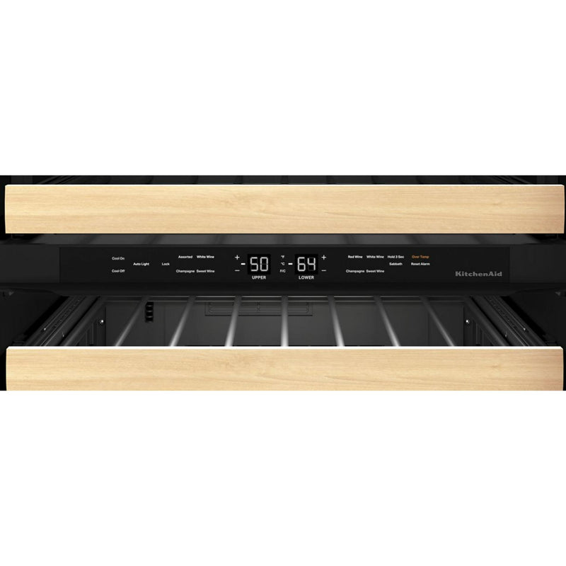  KitchenAid 24-inch Undercounter Wine Cellar with Full-Extension Wood-Front Racks KUWR524SPS IMAGE 3