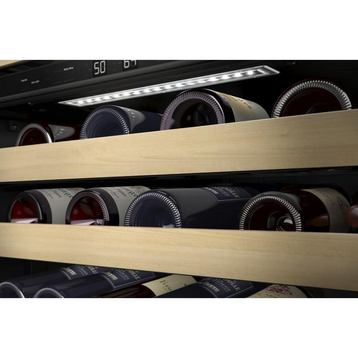  KitchenAid 24-inch Undercounter Wine Cellar with Full-Extension Wood-Front Racks KUWR524SPS IMAGE 6