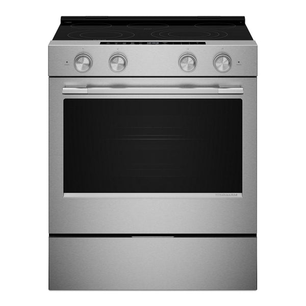  KitchenAid 30-inch Slide-in Electric Range with  Convection Cooking Modes YKSES530SPS IMAGE 1