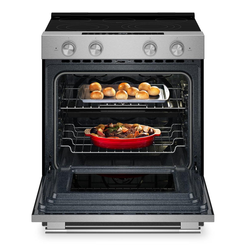  KitchenAid 30-inch Slide-in Electric Range with  Convection Cooking Modes YKSES530SPS IMAGE 2