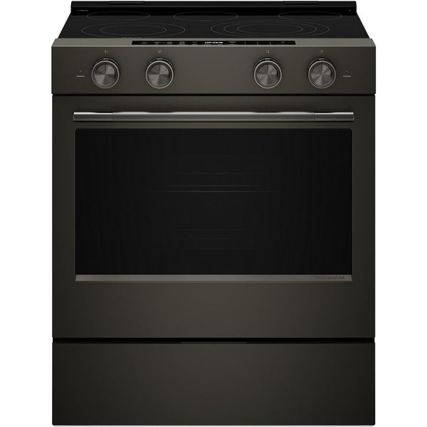  KitchenAid 30-inch Slide-in Electric Range with  Convection Cooking Modes YKSES530SBE IMAGE 1