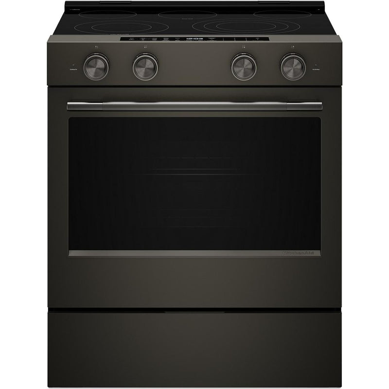  KitchenAid 30-inch Slide-in Electric Range with  Convection Cooking Modes YKSES530SBE IMAGE 1
