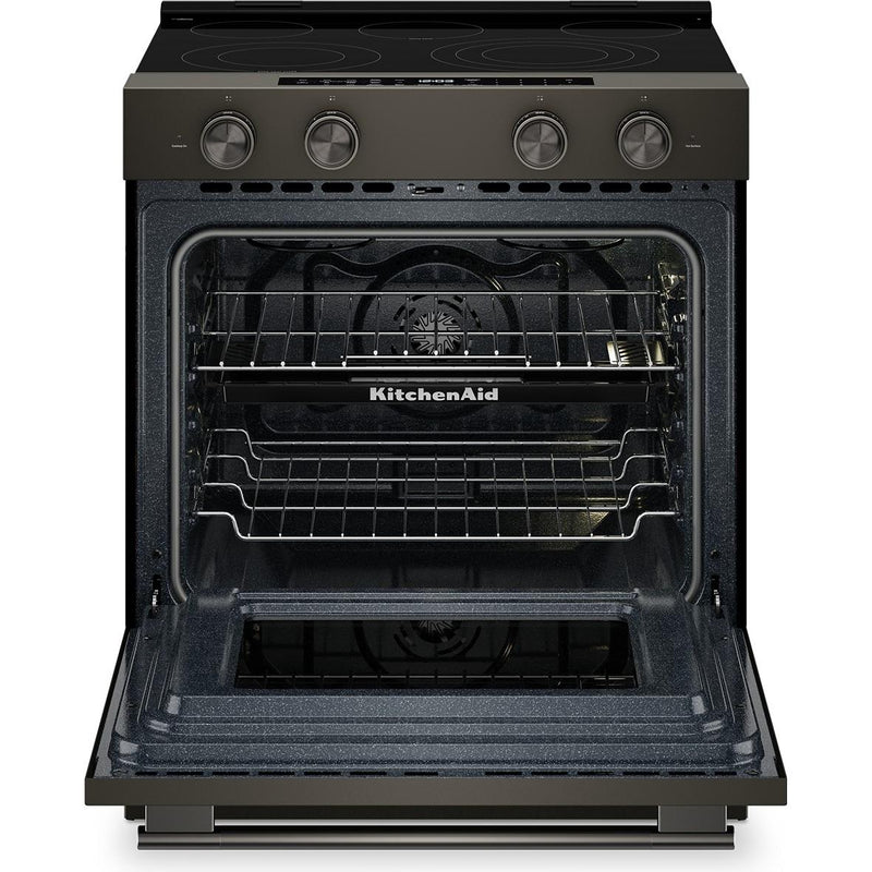  KitchenAid 30-inch Slide-in Electric Range with  Convection Cooking Modes YKSES530SBE IMAGE 3