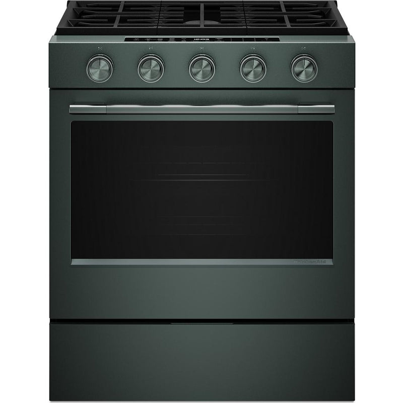 KitchenAid 30-inch Smart Slide-in Gas Range with Convection Cooking Modes and 2-in-1 Burner KSGS530SJP IMAGE 1