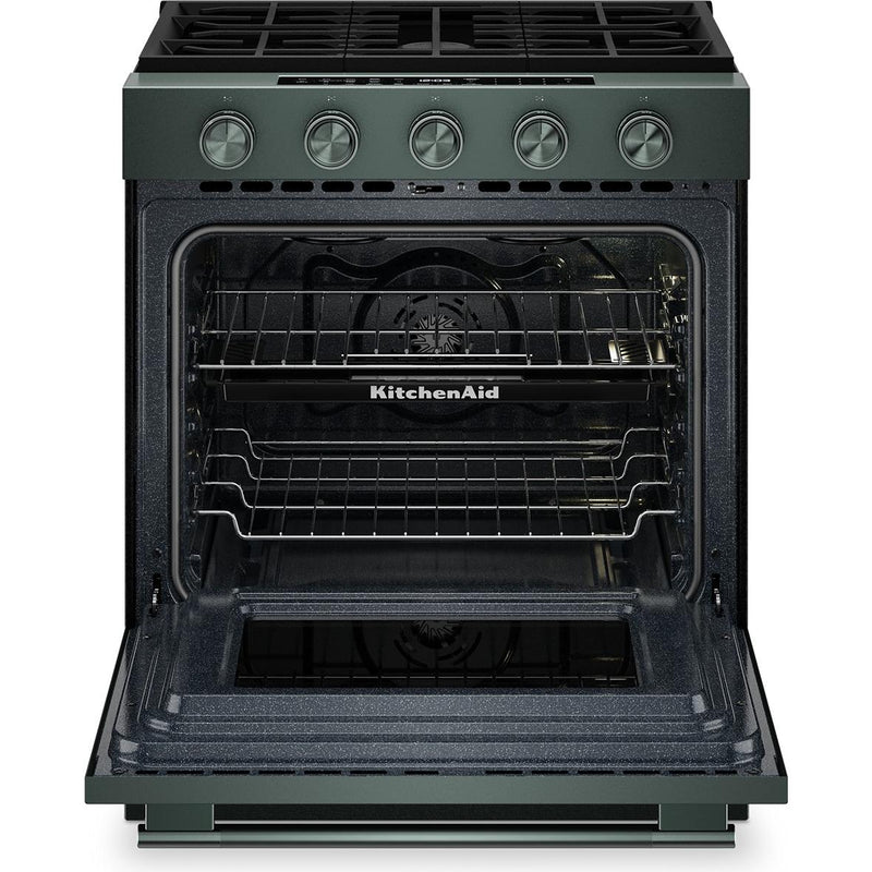  KitchenAid 30-inch Smart Slide-in Gas Range with Convection Cooking Modes and 2-in-1 Burner KSGS530SJP IMAGE 3