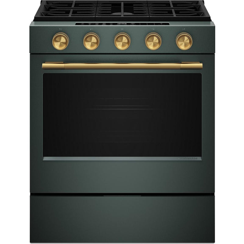  KitchenAid 30-inch Smart Slide-in Gas Range with Convection Cooking Modes and 2-in-1 Burner KSGS530SJP IMAGE 4