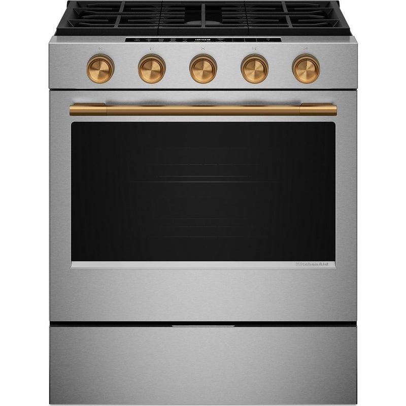  KitchenAid 30-inch Smart Slide-in Gas Range with Convection Cooking Modes and 2-in-1 Burner KSGS530SPS IMAGE 7