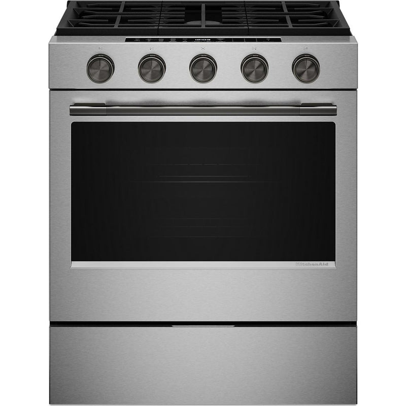  KitchenAid 30-inch Smart Slide-in Gas Range with Convection Cooking Modes and 2-in-1 Burner KSGS530SPS IMAGE 8