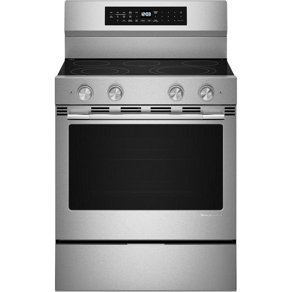  KitchenAid 30-inch Freestanding Electric Range with Wi-Fi YKFES530SPS IMAGE 1