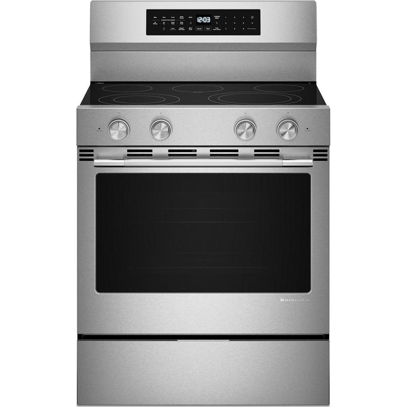  KitchenAid 30-inch Freestanding Electric Range with Wi-Fi YKFES530SPS IMAGE 1