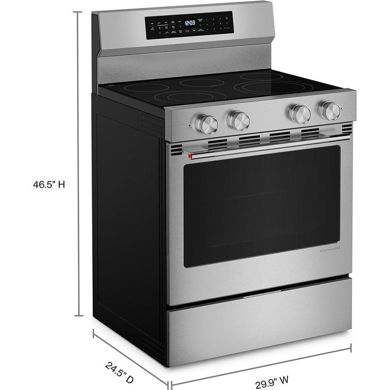  KitchenAid 30-inch Freestanding Electric Range with Wi-Fi YKFES530SPS IMAGE 5