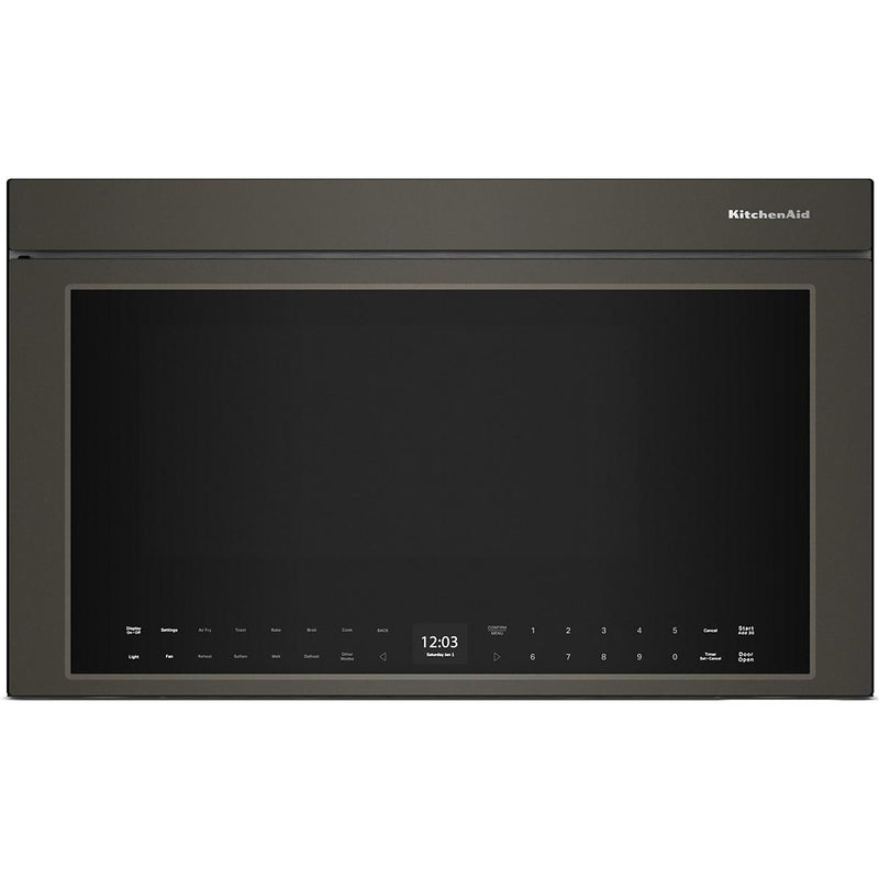  KitchenAid 30-inch, 1.1 cu. ft. Over-the-Range Microwave Oven with Air Fry Technology YKMMF530PBE IMAGE 1