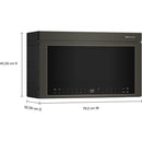  KitchenAid 30-inch, 1.1 cu. ft. Over-the-Range Microwave Oven with Air Fry Technology YKMMF530PBE IMAGE 9