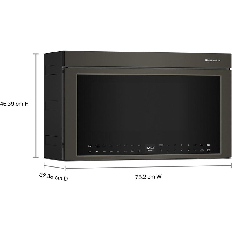  KitchenAid 30-inch, 1.1 cu. ft. Over-the-Range Microwave Oven with Air Fry Technology YKMMF530PBE IMAGE 9