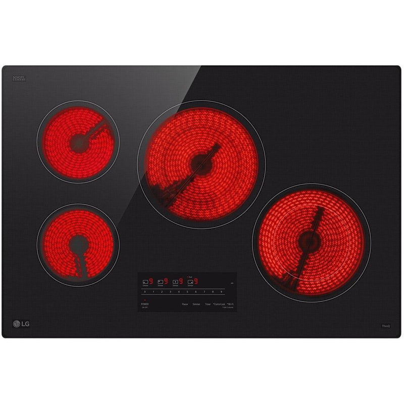  LG 30-inch Built-in Smart Electric Cooktop with 4 elements CBEW3013BE IMAGE 2