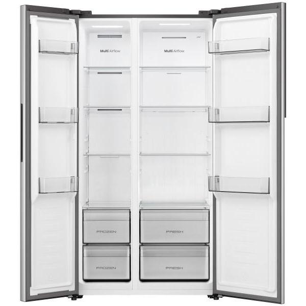  Hisense 36-inch, 19.2 Cu.Ft Side-by-Side Fridge with Recessed Handle RS19A2CSD IMAGE 4